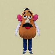 disfraz sr. cara de papa - tot story - disney pixar - botarga